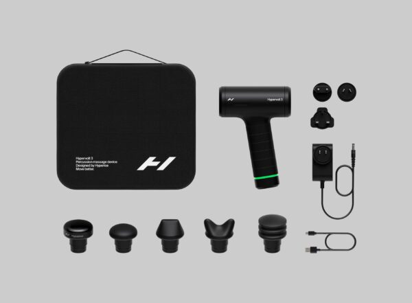 Zestaw Hypervolt 3 - końcówki, ładowarka i etui
