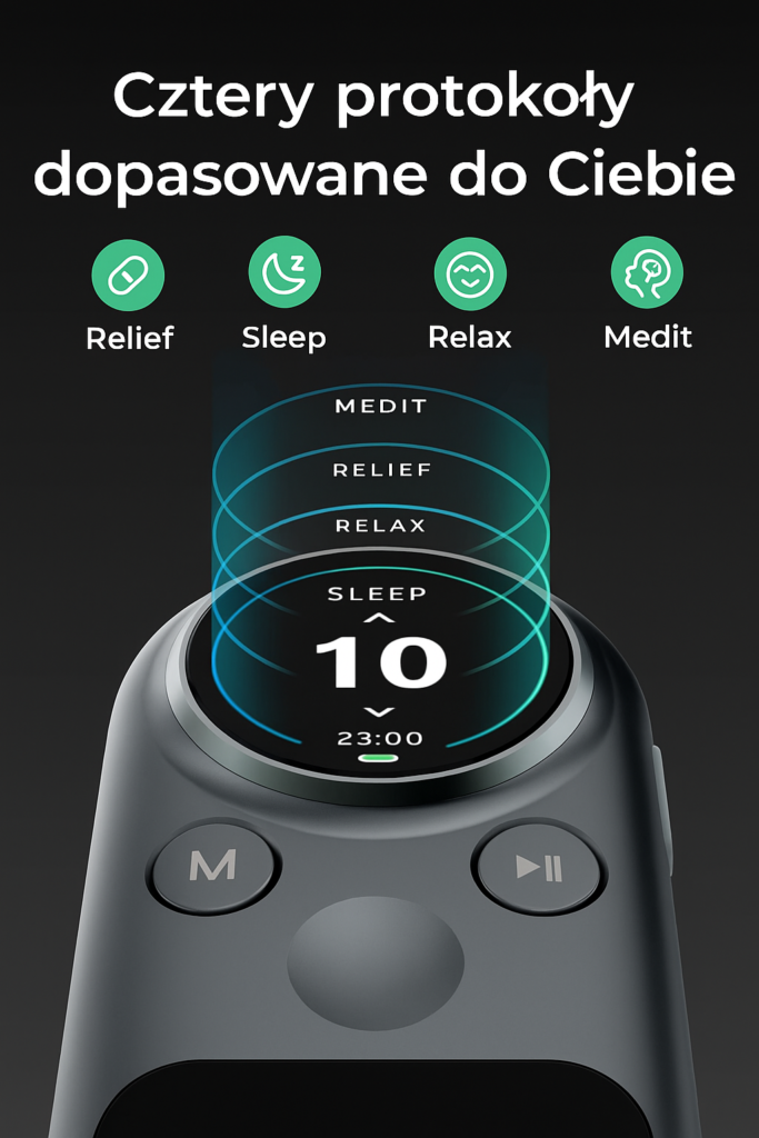 Cztery tryby pracy ZenoWell Luna - Relief, Sleep, Relax, Medit
